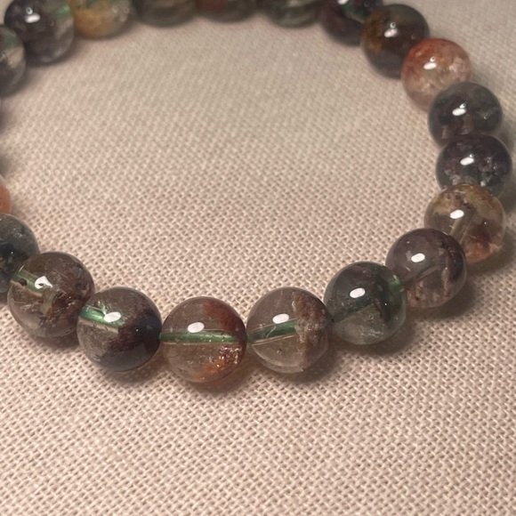 High Quality FOUR Season Garden Quartz Gemstone Crystal Bracelet 9mm - Picture 3 of 7